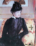 Young Woman In Black Cassatt A4 Photo Print