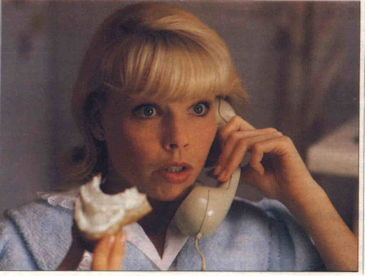 Young Woman Phone Vintage Retro Advert Poster A4 Photo Print