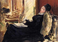 Young Woman With Book 1875 A4 Photo Print