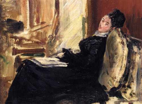 Young Woman With Book 1875 A4 Photo Print