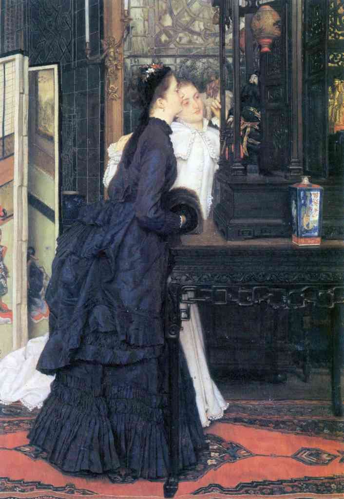 Young Women With Japanese Goods Tissot A4 Photo Print