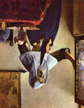 Young woman with a water jug at the window by Vermeer A4 Photo Print