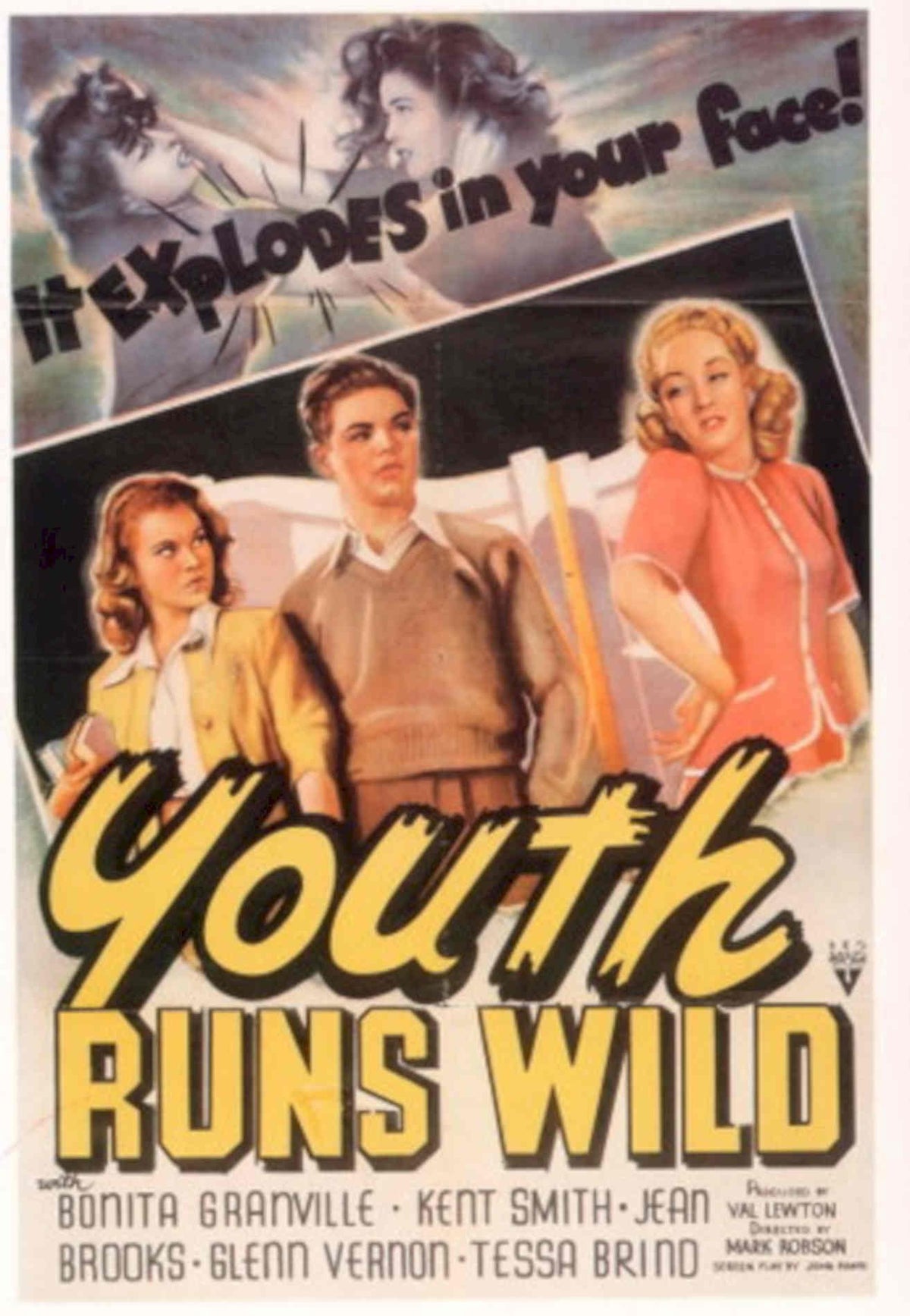 Youth Runs Wild 1940s Vintage Retro Advert Poster