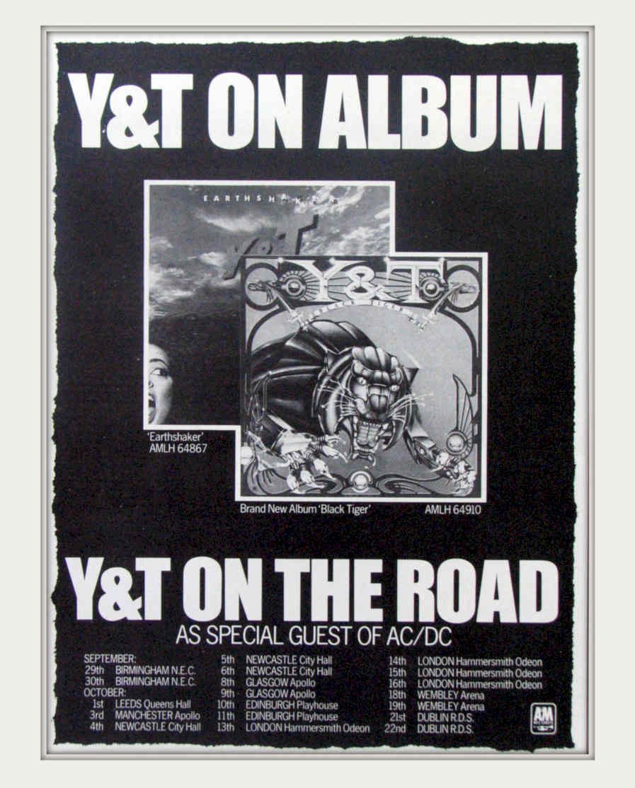 Yt Earthshaker Blacktiger Vintage Retro Advert Poster A4 Photo Print