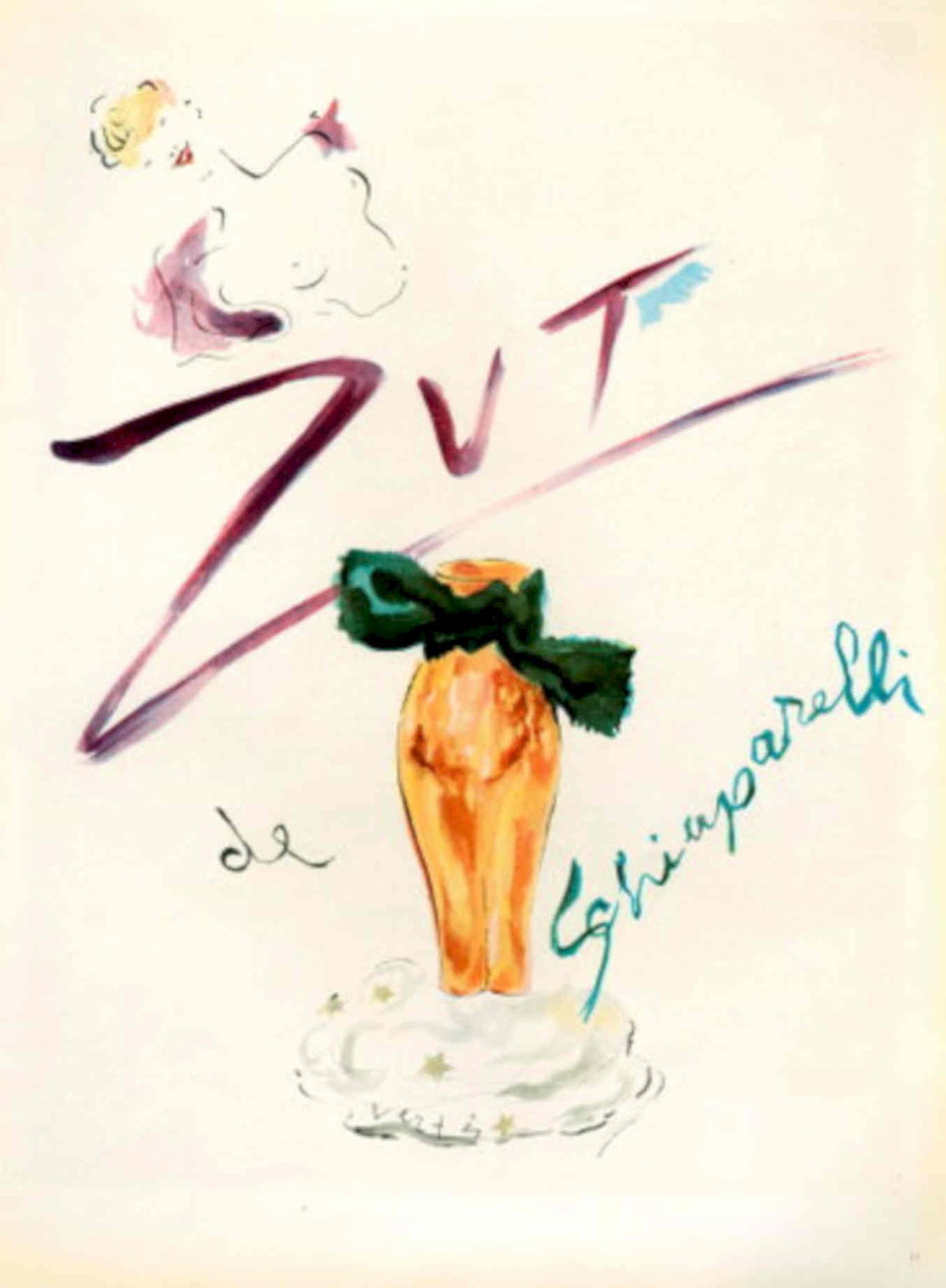 Z Vrt Perfume 1940s Vintage Retro Advert Poster