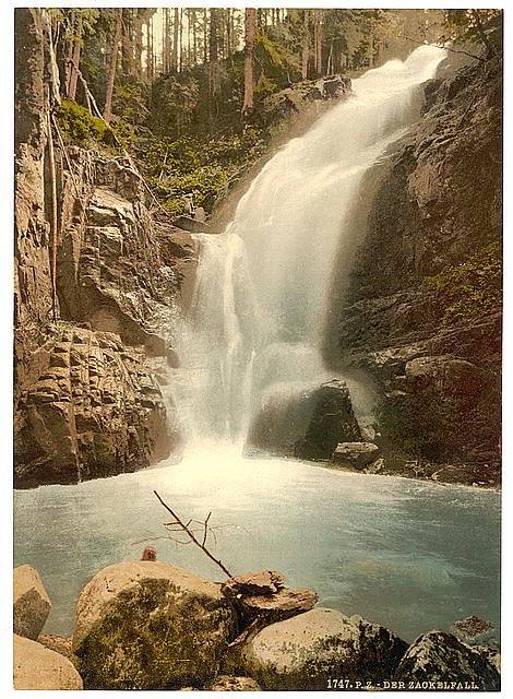 Zackefall Riesengebirge Vintage A4 Photo Print