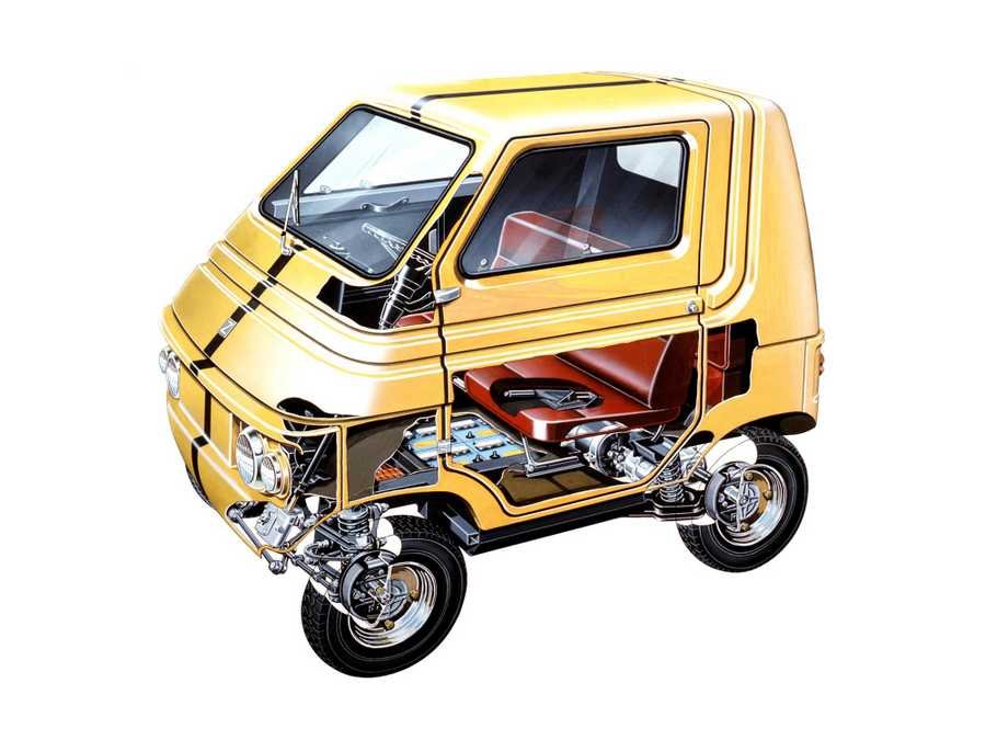 Zagato Zele 1973 cutaway A4 Photo Print