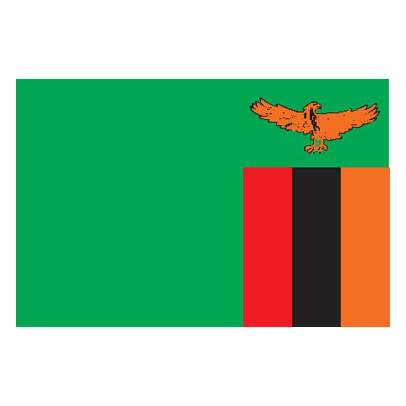 Zambia Flag N1797 A4 Photo Print