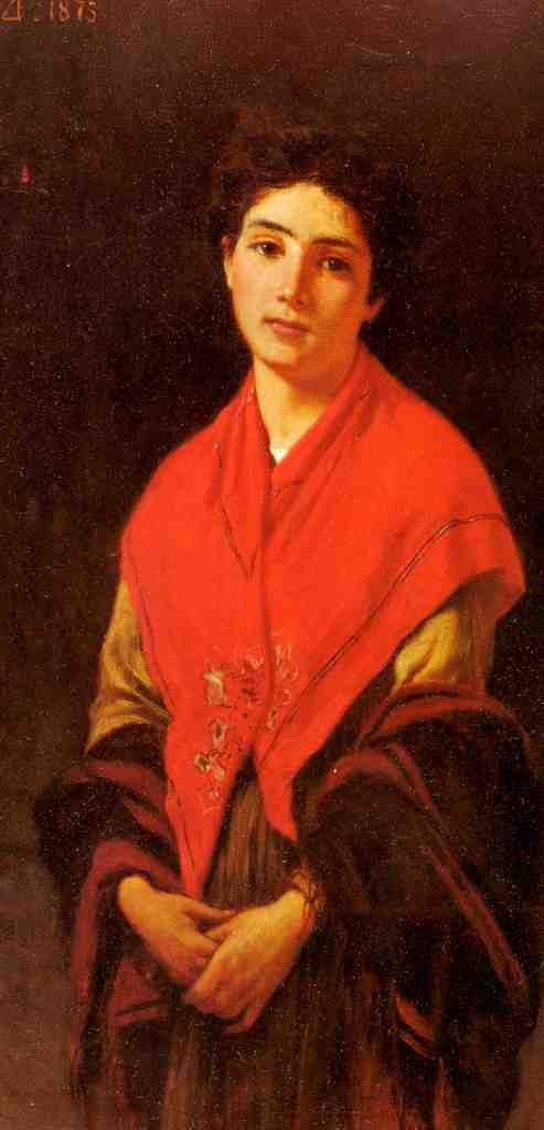 Zandomeneghi Federico Donna In Rossa A4 Photo Print