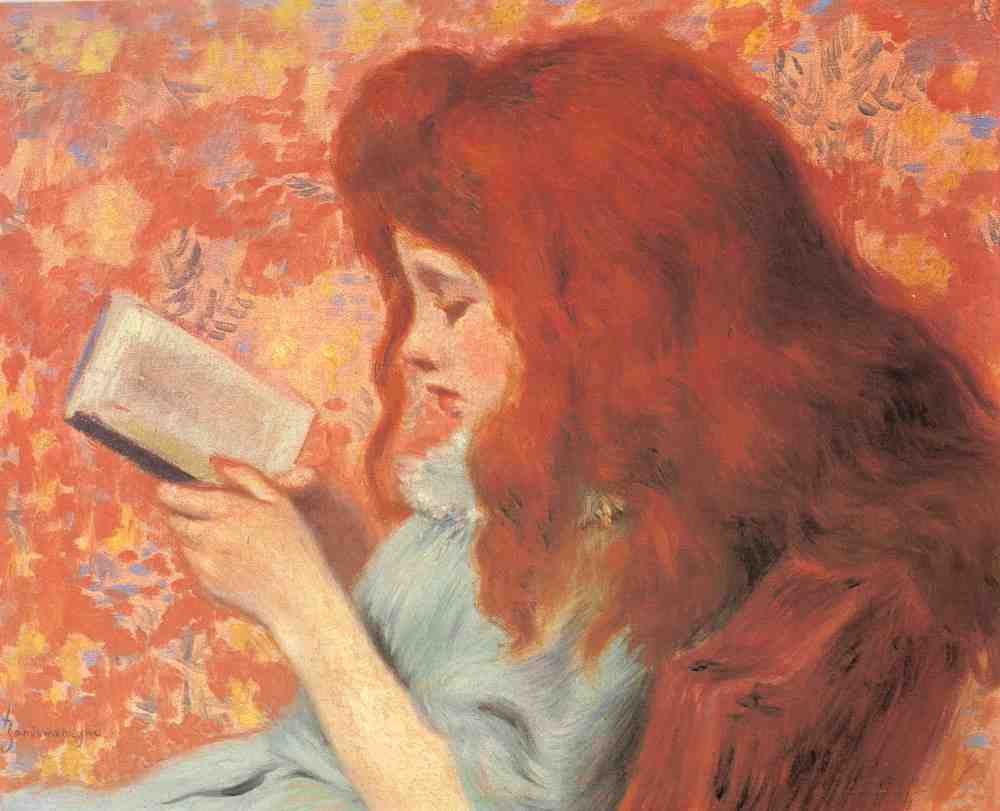 Zandomeneghi Federigo Young Girl Reading A4 Photo Print