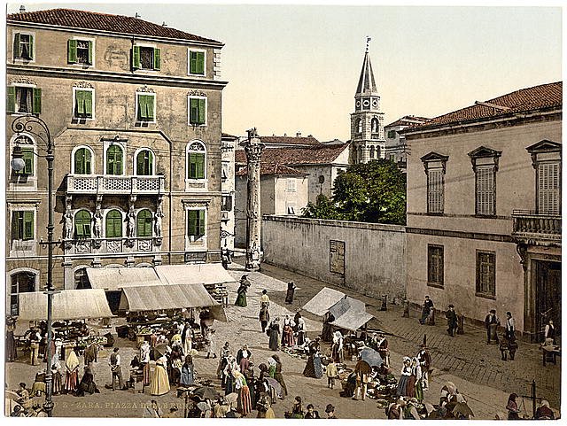 Zara Erbe Square Dalmatia Vintage A4 Photo Print