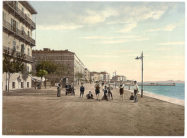 Zara water front Dalmatia Vintage A4 Photo Print