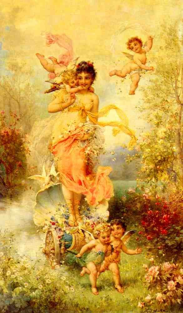 Zatzka Hans The Goddess Of Spring A4 Photo Print