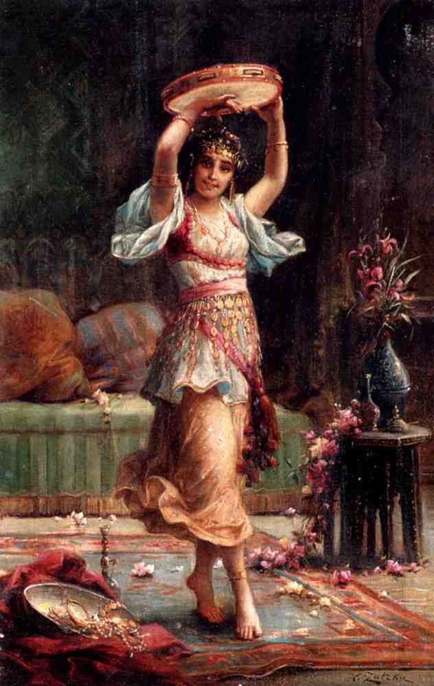 Zatzka Hans The Tambourine Player A4 Photo Print