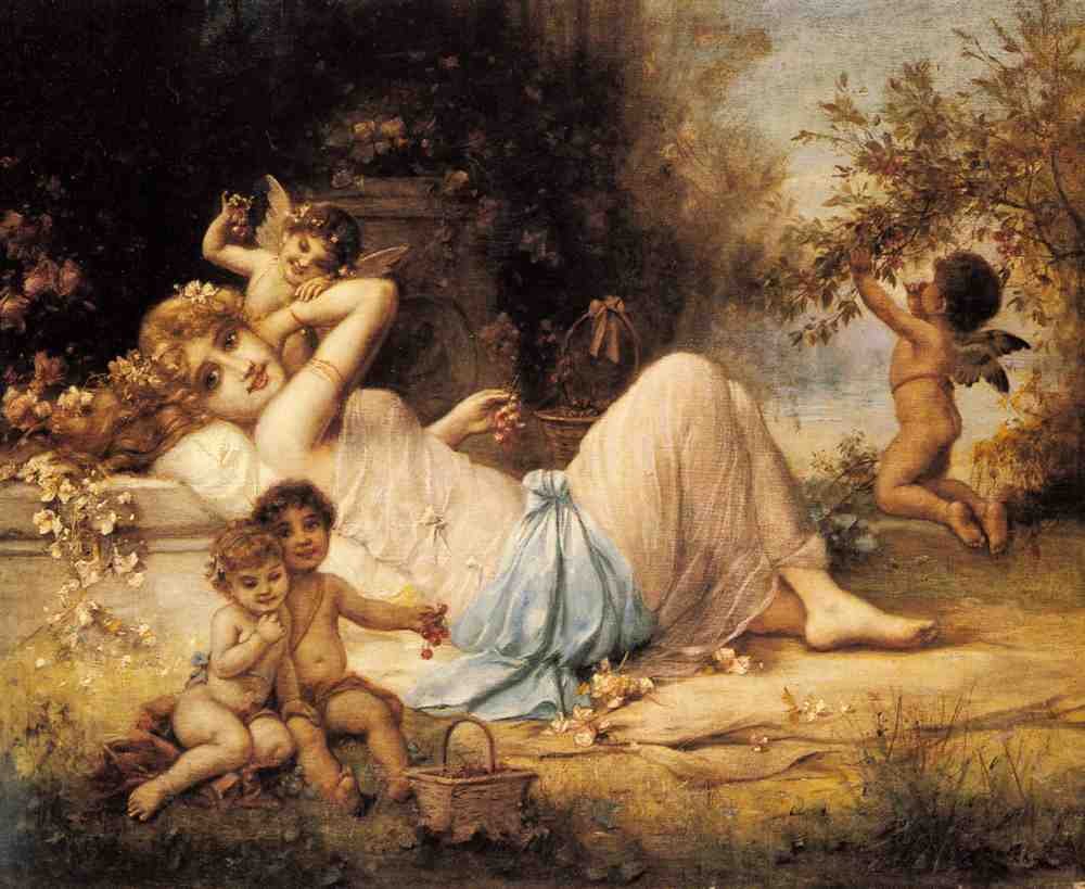 Zatzka Hans Venus And Her Attendants A4 Photo Print