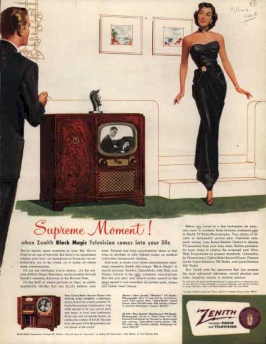 Zenith Black Magic 1 Vintage Retro Advert Ads A4 Photo Print