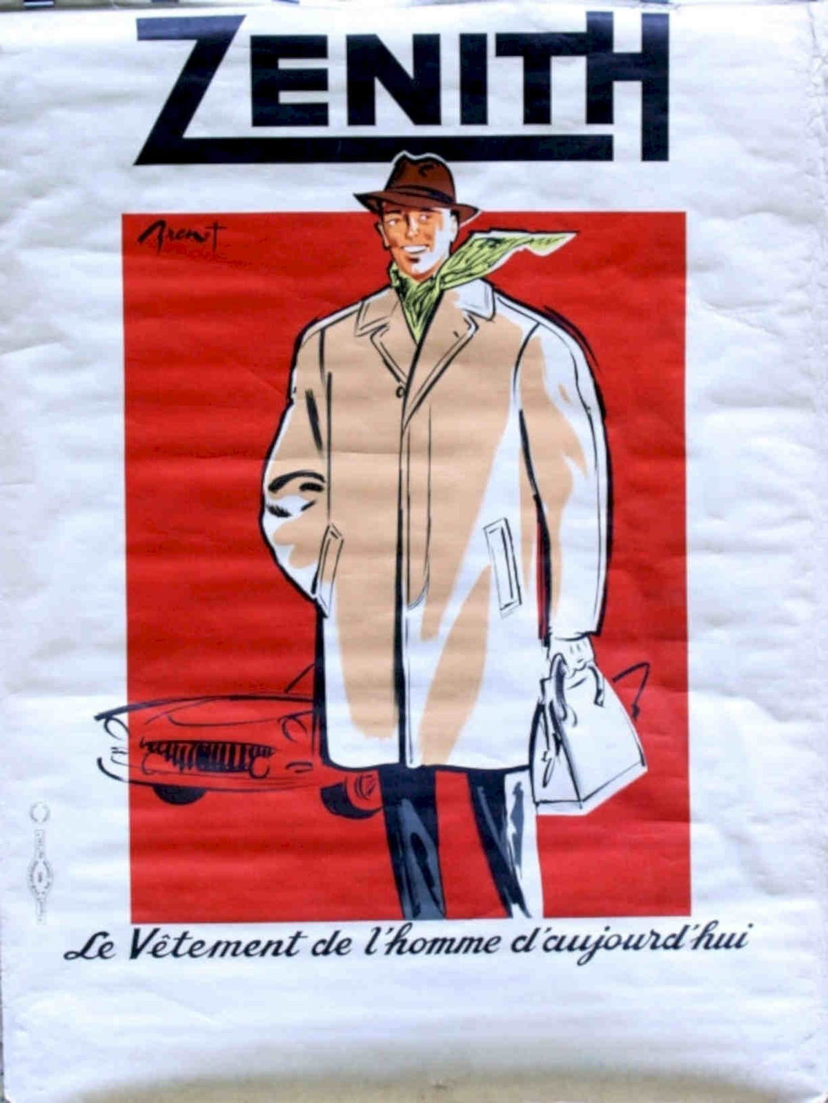 Zenith Man Car Vintage Retro Advert Poster A4 Photo Print