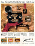 Zenith Radios Models 1950s Vintage Retro Advert Poster
