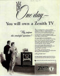 Zenith Television 1950s Vintage Retro Advert Ads A4 Photo Print
