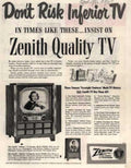Zenith Tv Console Vintage Retro Advert Ads A4 Photo Print