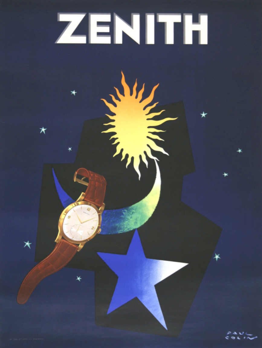 Zenith Watch Night Vintage Retro Advert Ads A4 Photo Print