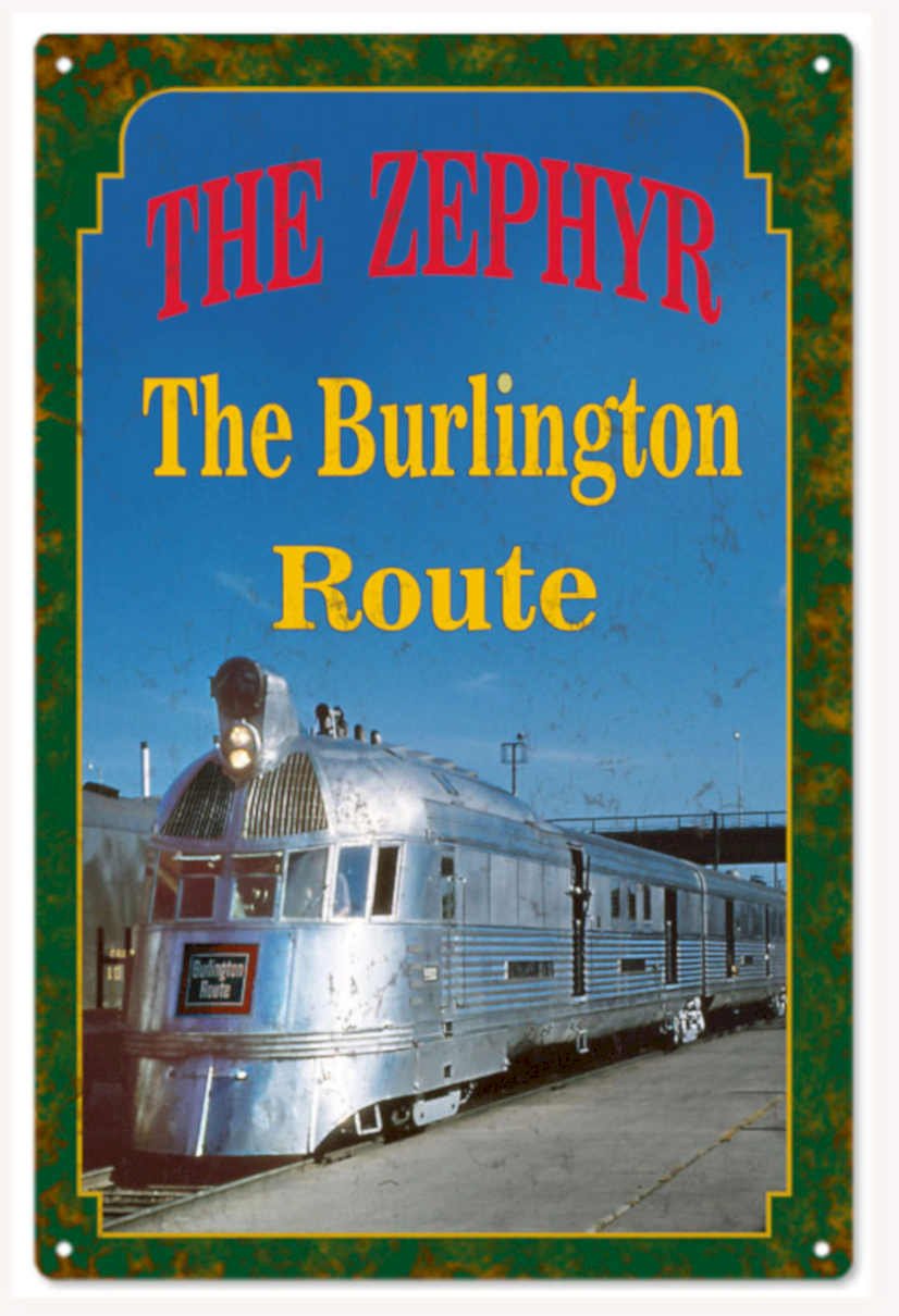 Zephyr Burlington Route Vintage Retro Advert Ads A4 Photo Print