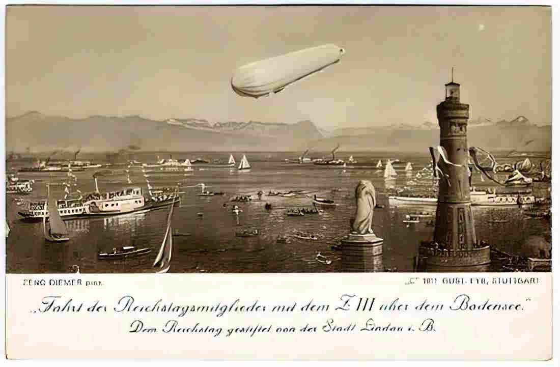 Zeppelin Airship 961 A4 Photo Print