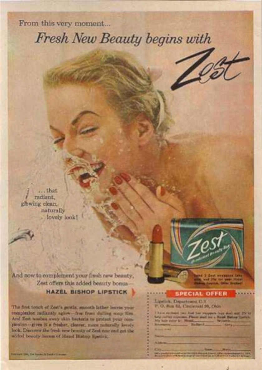 Zest Beauty Woman Vintage Retro Advert Ads A4 Photo Print