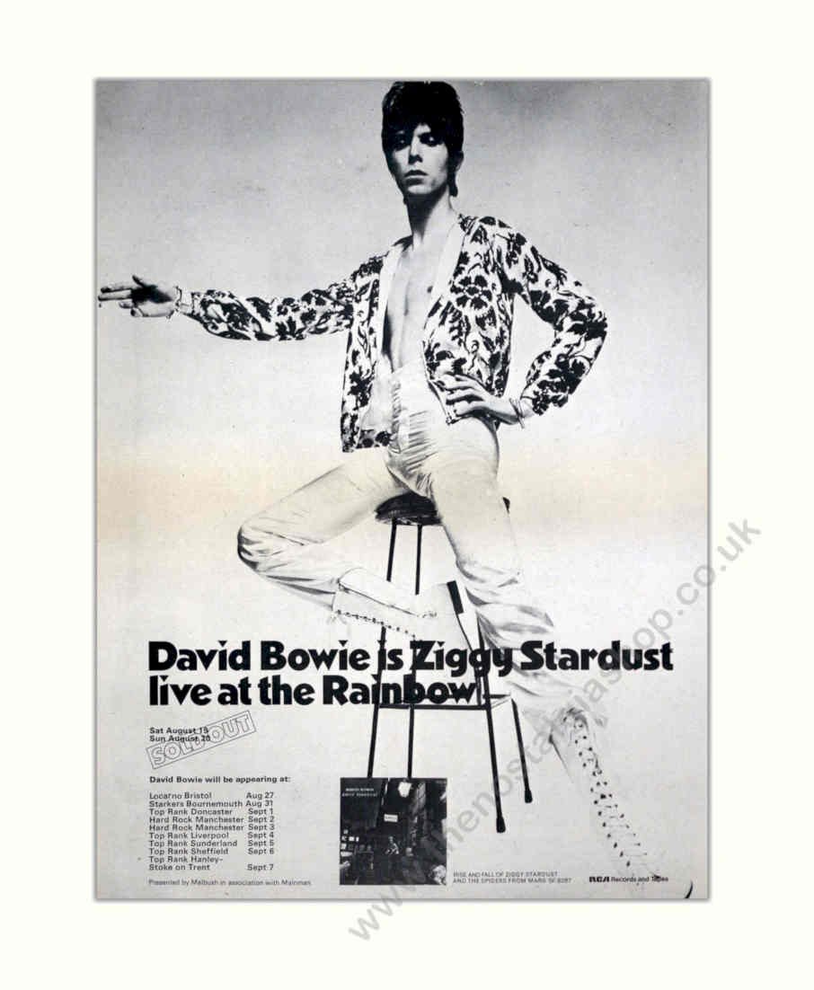 Ziggy Stardust Bowie Vintage Retro Advert Poster A4 Photo Print 2