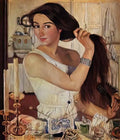 Zinaida Serebriakova at the dressing table 1909 Art A4 Photo Print