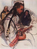 Zinaida Serebriakova boy musician 1928 Art A4 Photo Print
