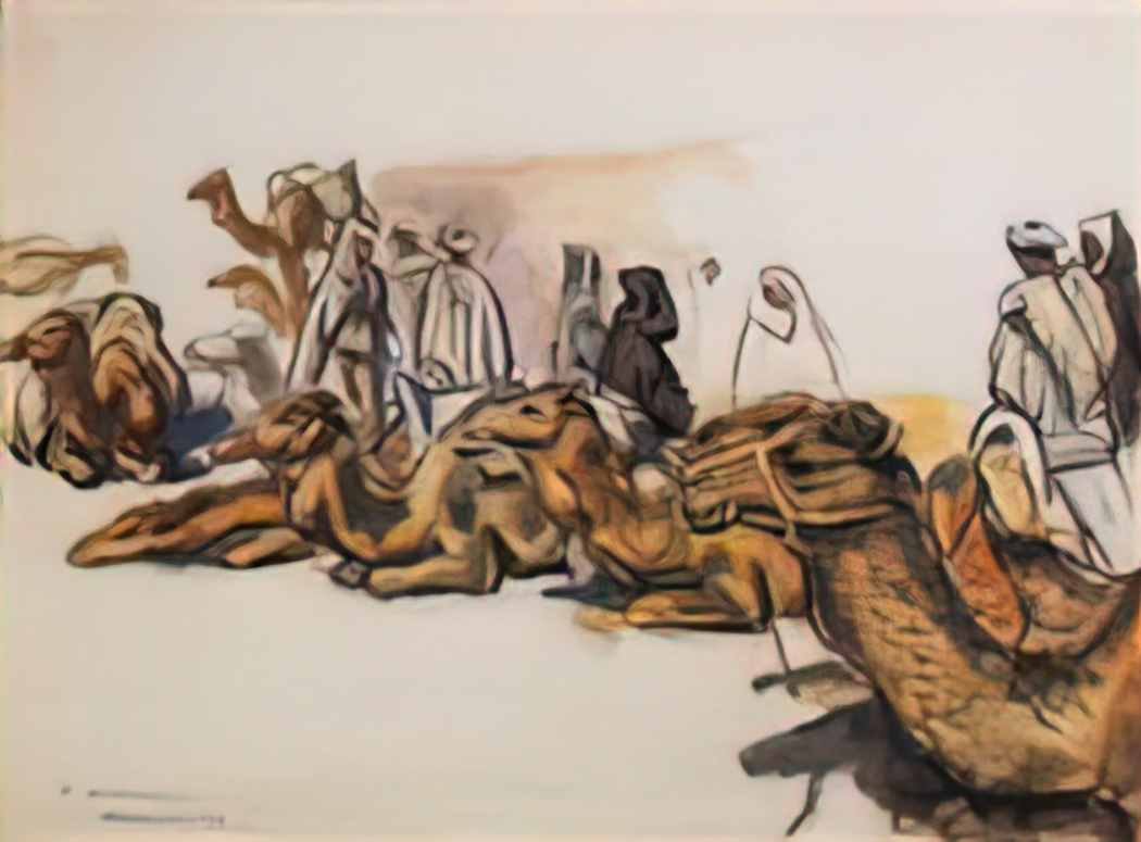 Zinaida Serebriakova camels 1932 Art A4 Photo Print