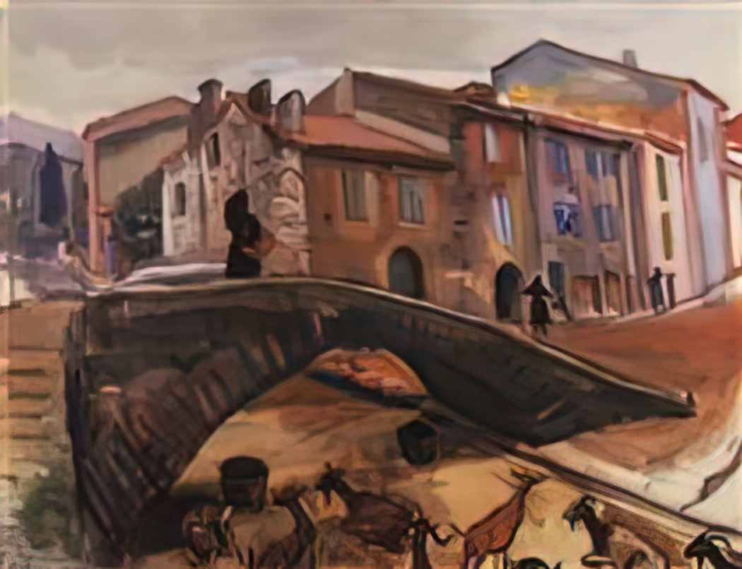 Zinaida Serebriakova collioure bridge with goats 1930 Art A4 Photo Print