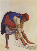 Zinaida Serebriakova farmer spread out on canvas 1917 Art A4 Photo Print