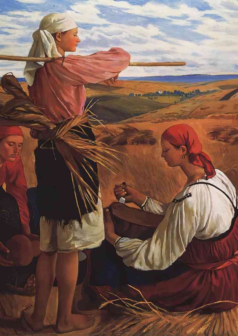 Zinaida Serebriakova harvesting CROP A4 Photo Print