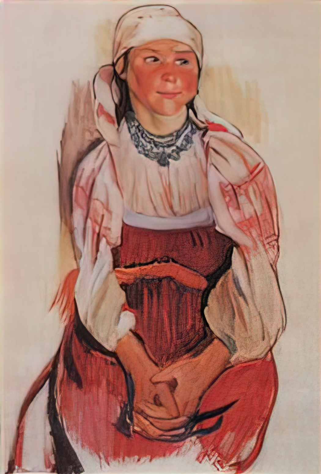 Zinaida Serebriakova moloduha maria zhegulina 1909 Art A4 Photo Print