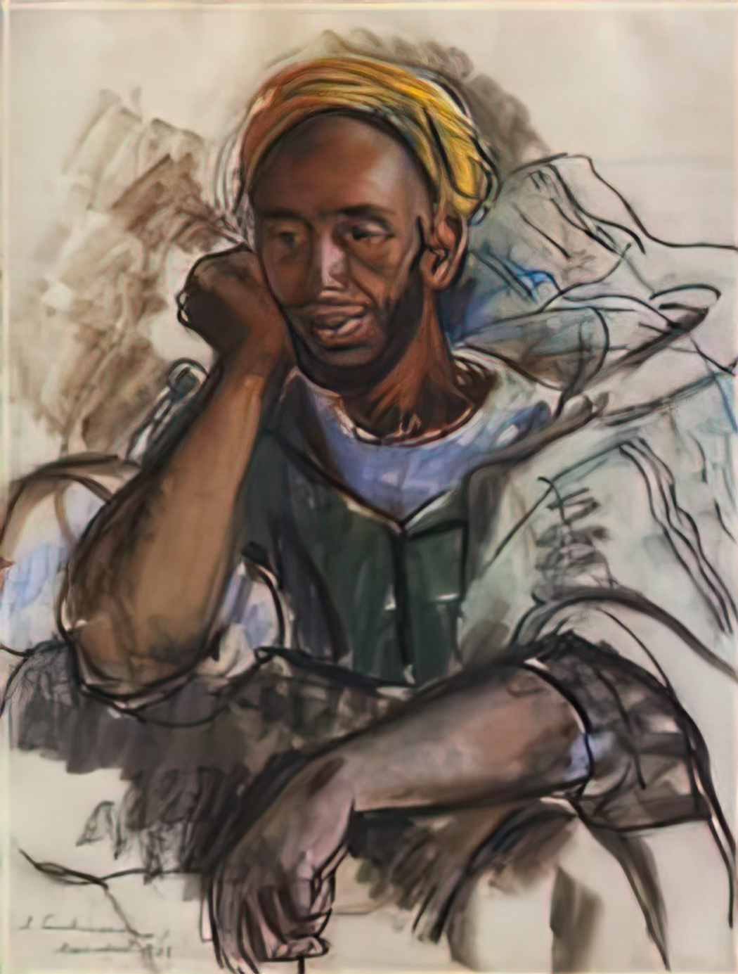 Zinaida Serebriakova moroccan in green 1932 Art A4 Photo Print