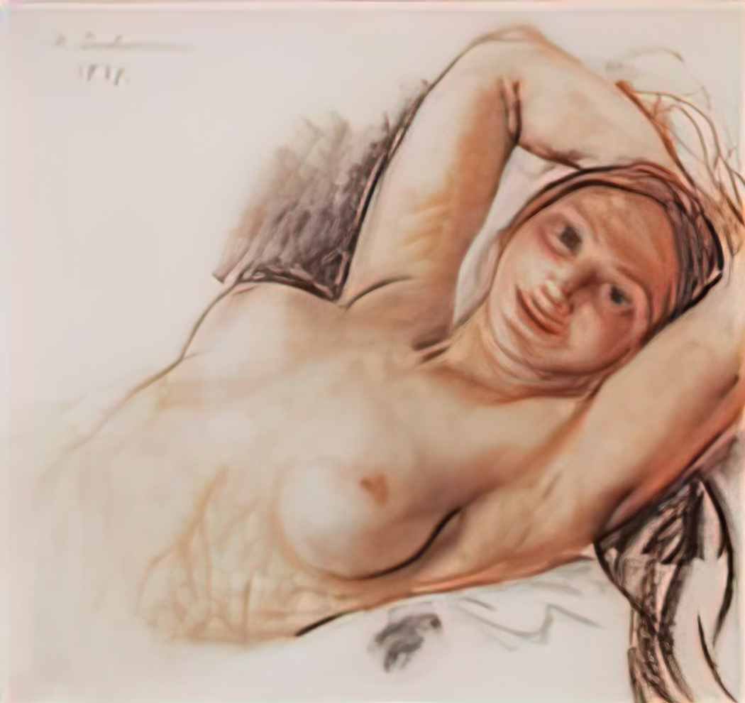 Zinaida Serebriakova nude 1929 Art A4 Photo Print