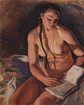 Zinaida Serebriakova nude with book 1940 Art A4 Photo Print