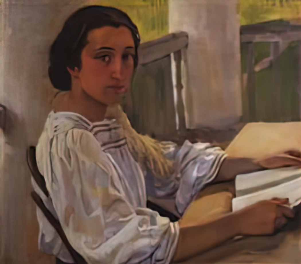 Zinaida Serebriakova portrait of e solntseva sister of artist 1914 Art A4 Photo Print