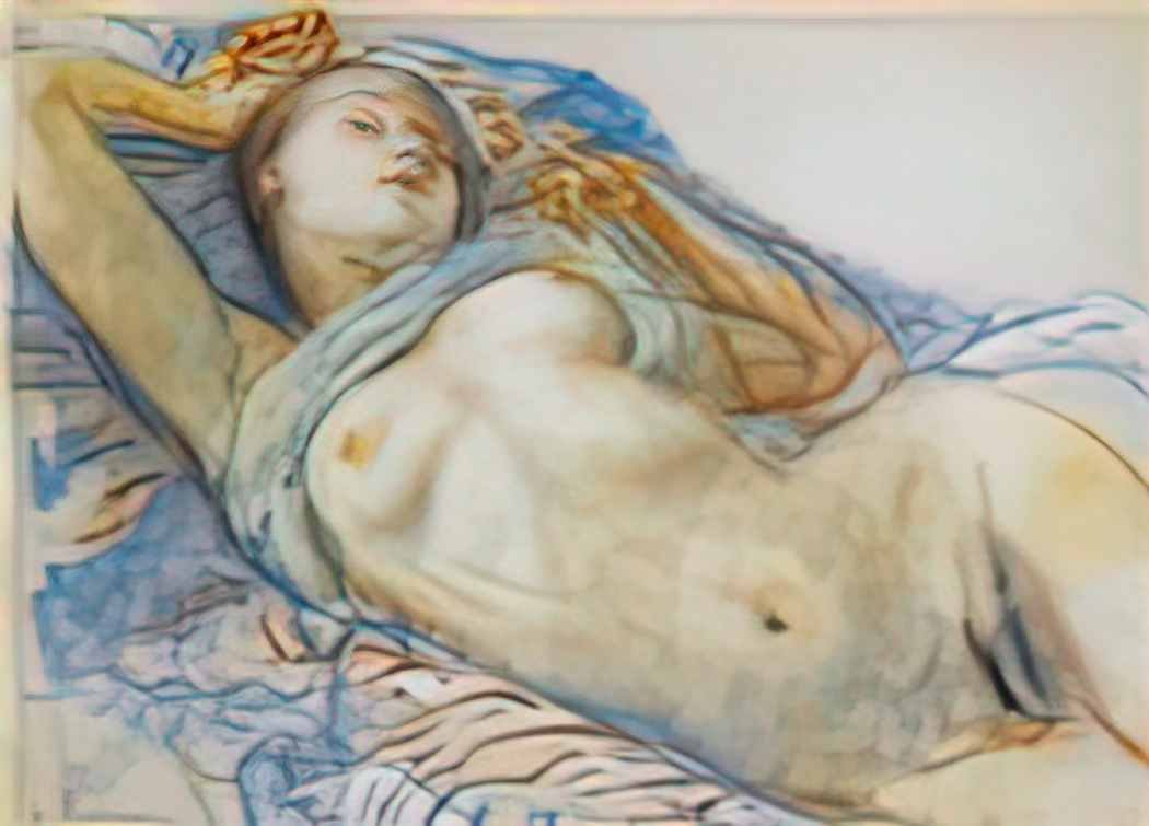 Zinaida Serebriakova reclining nude 1930 Art A4 Photo Print