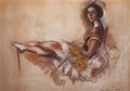 Zinaida Serebriakova resting dancer 1924 Art A4 Photo Print