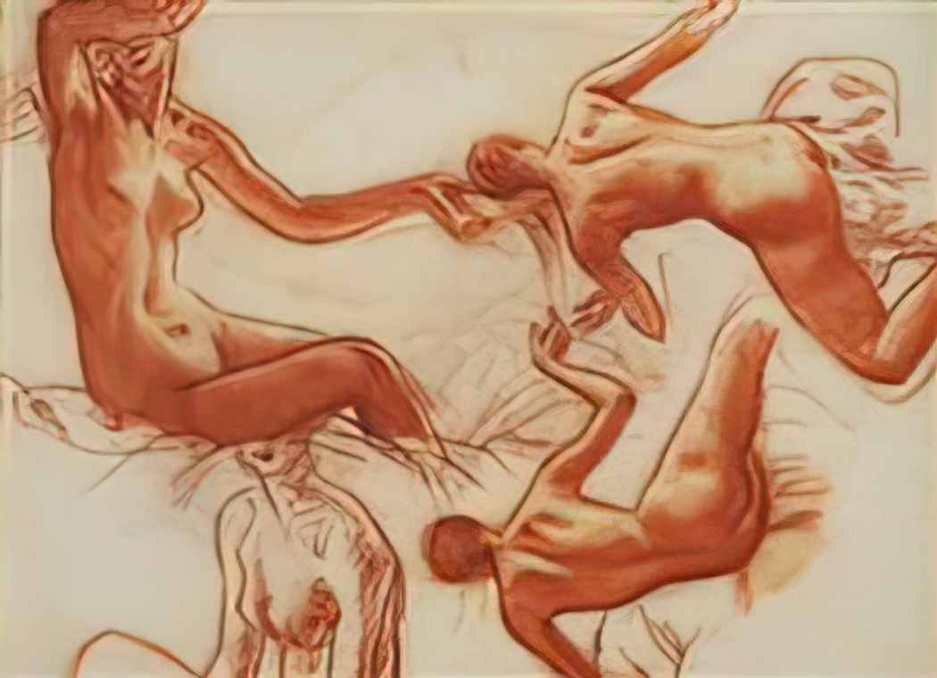 Zinaida Serebriakova seated nude 1917 Art A4 Photo Print