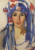 Zinaida Serebriakova self portrait wearing a scarf A4 Photo Print