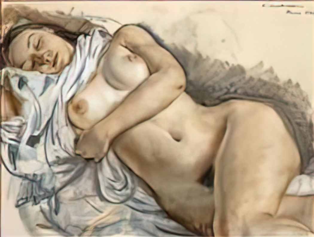 Zinaida Serebriakova sleeping nude 1932 Art A4 Photo Print