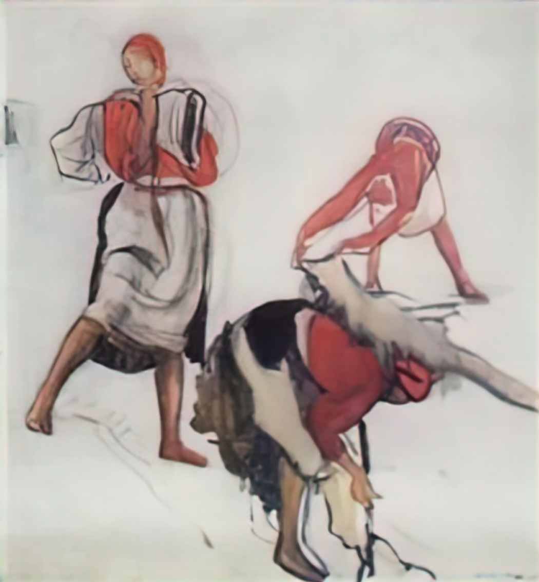 Zinaida Serebriakova study for painting canvas whitening 1917 Art A4 Photo Print