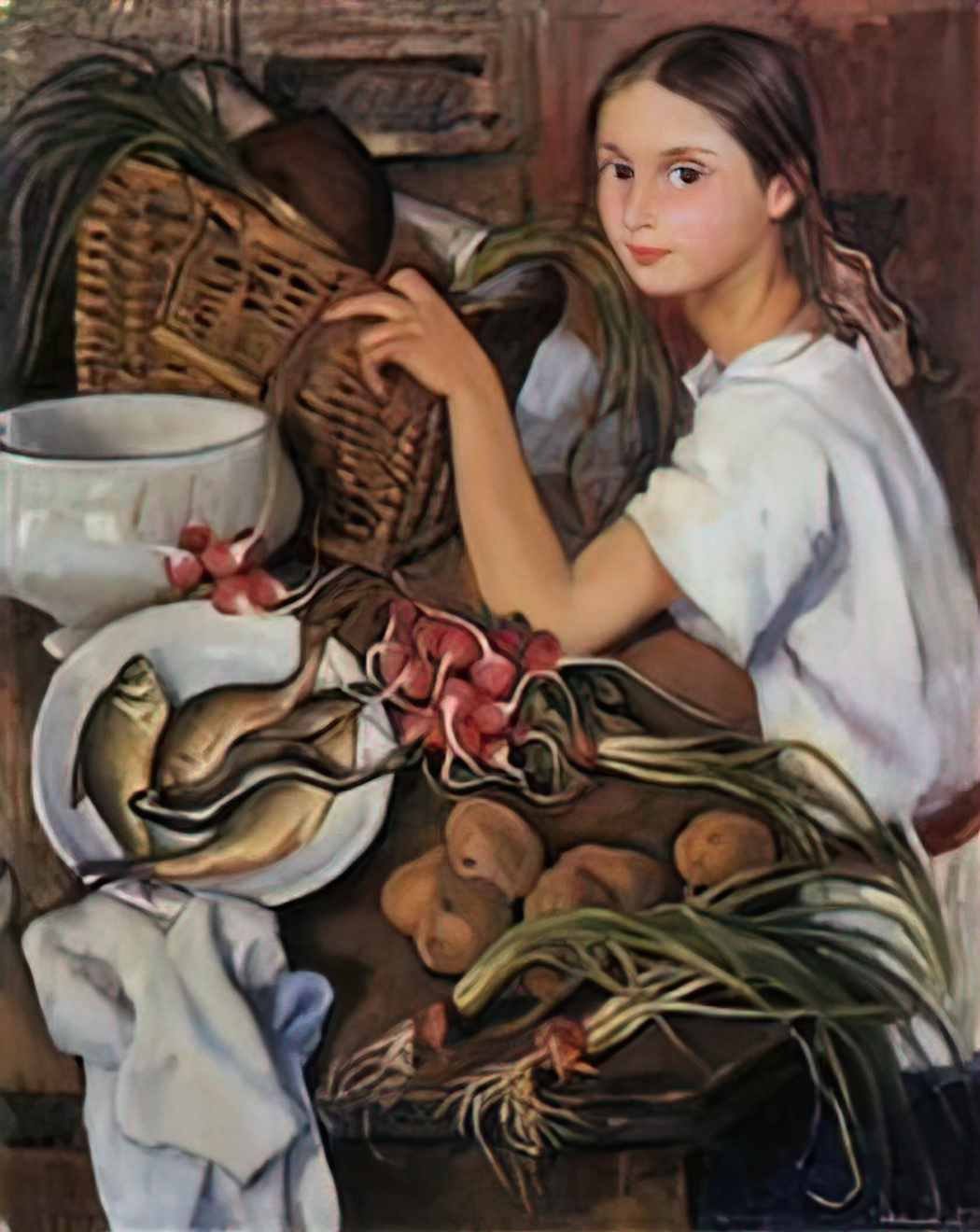 Zinaida Serebriakova tata with vegetables 1923 Art A4 Photo Print