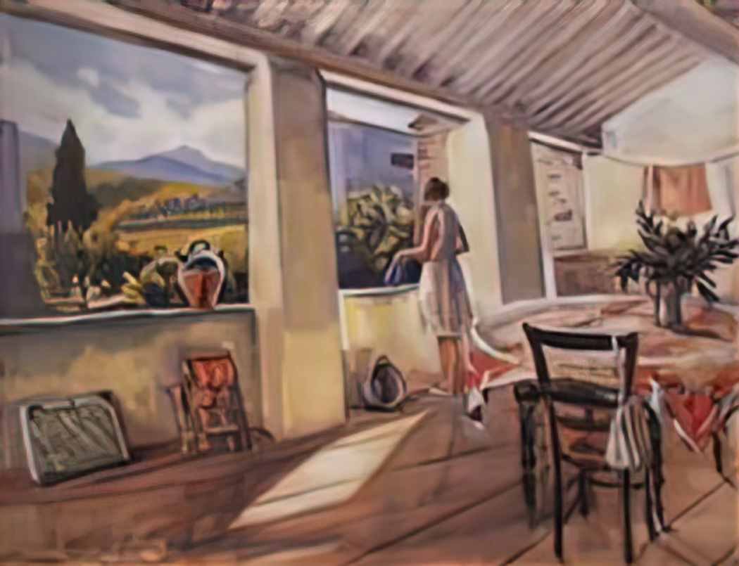 Zinaida Serebriakova terrace in collioure 1930 Art A4 Photo Print