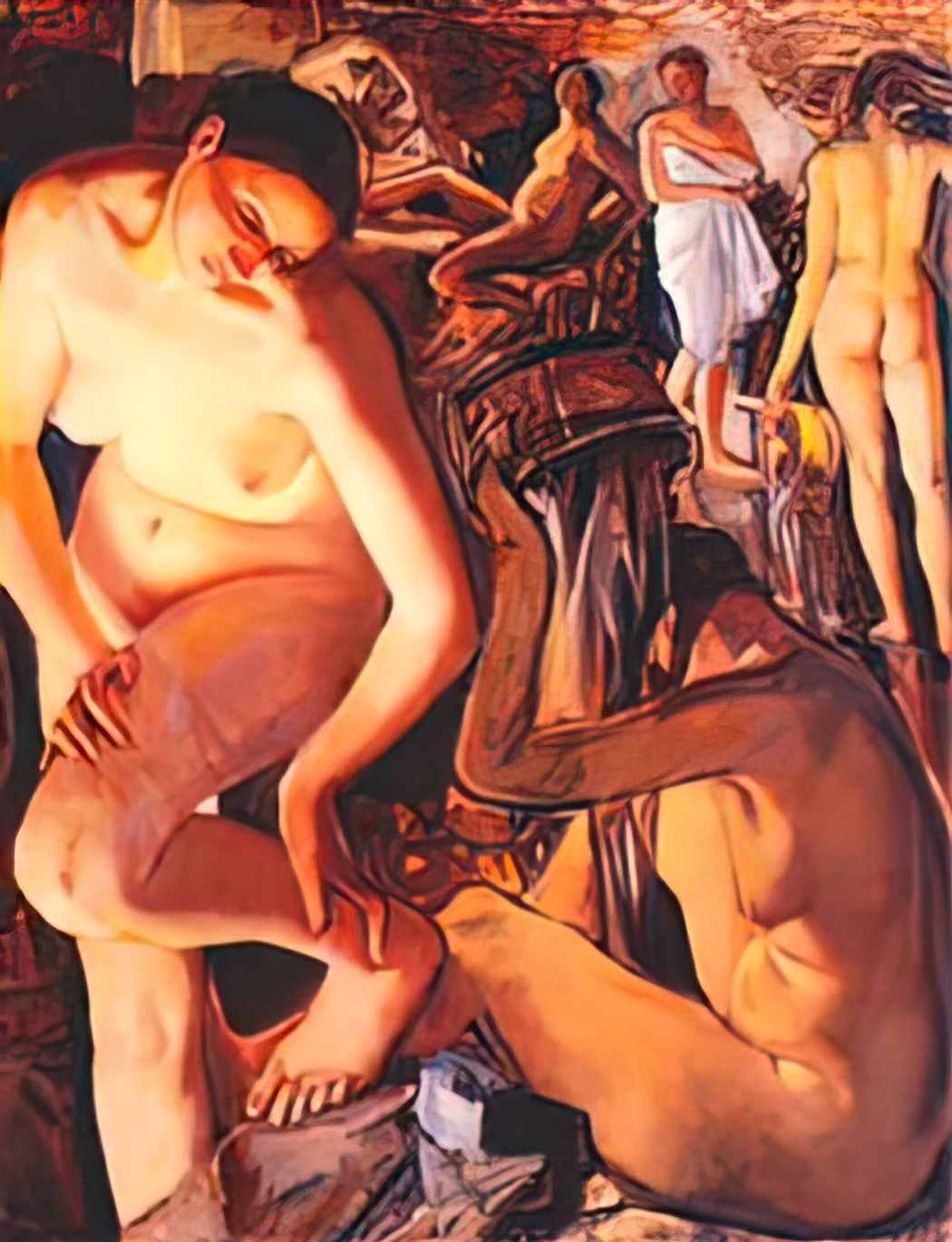 Zinaida Serebriakova the bathhouse 1912 Art A4 Photo Print