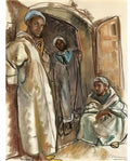 Zinaida Serebriakova three figures in the doorway marrakesh 1932 Art A4 Photo Print